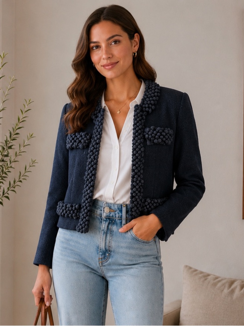 J. Crew Vintage 100% Wool Blazer Coat with silk details in Charcoal Black size 0